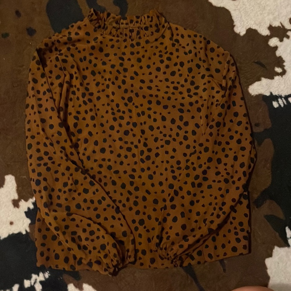 Dalmatian Print Long Sleeve Top